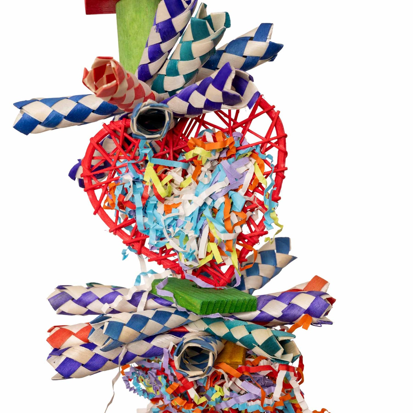 Shredding Surprise Tower – Natürliches Sittichspielzeug und Papageienspielzeug mit Foraging