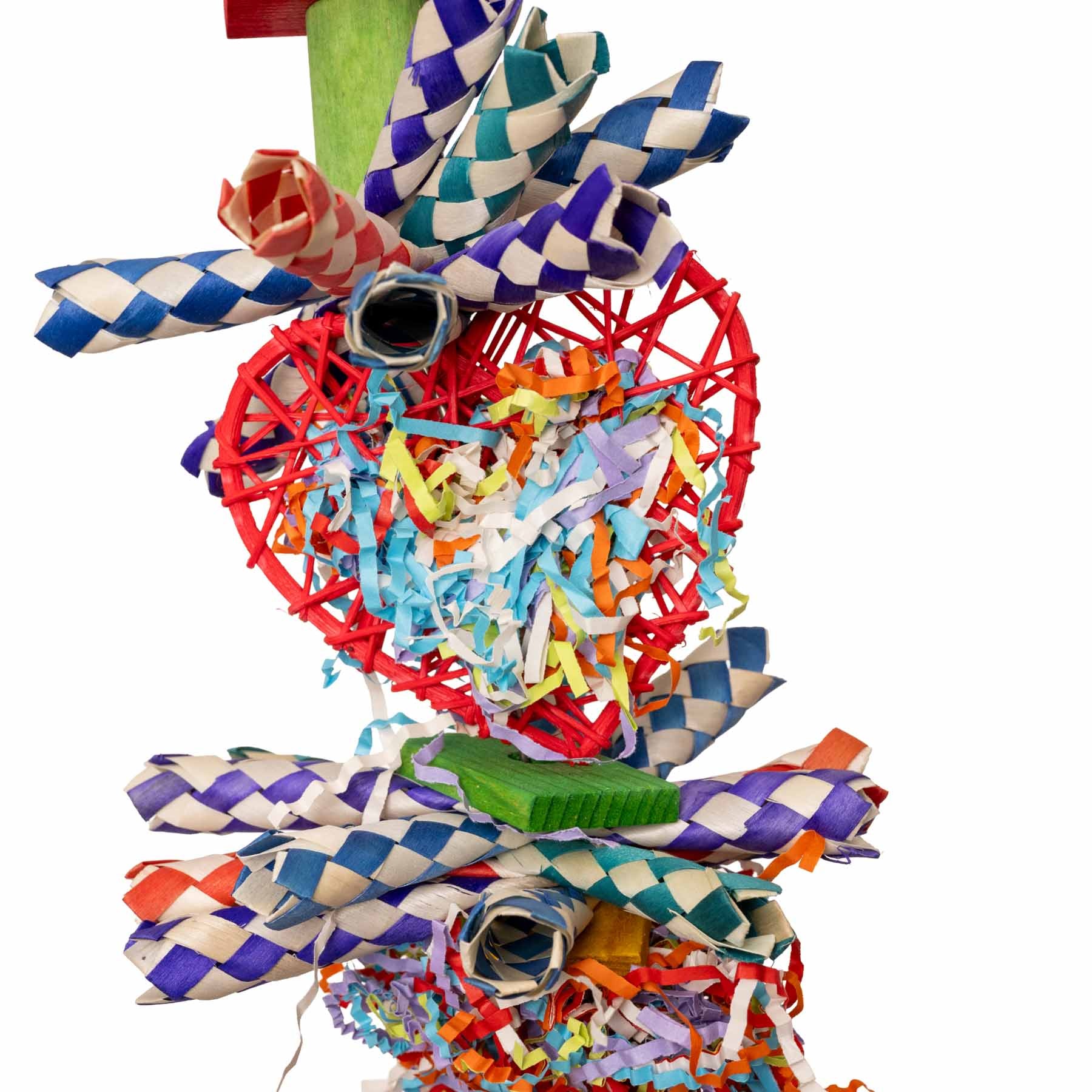 Shredding Surprise Tower – Natürliches Sittichspielzeug und Papageienspielzeug mit Foraging