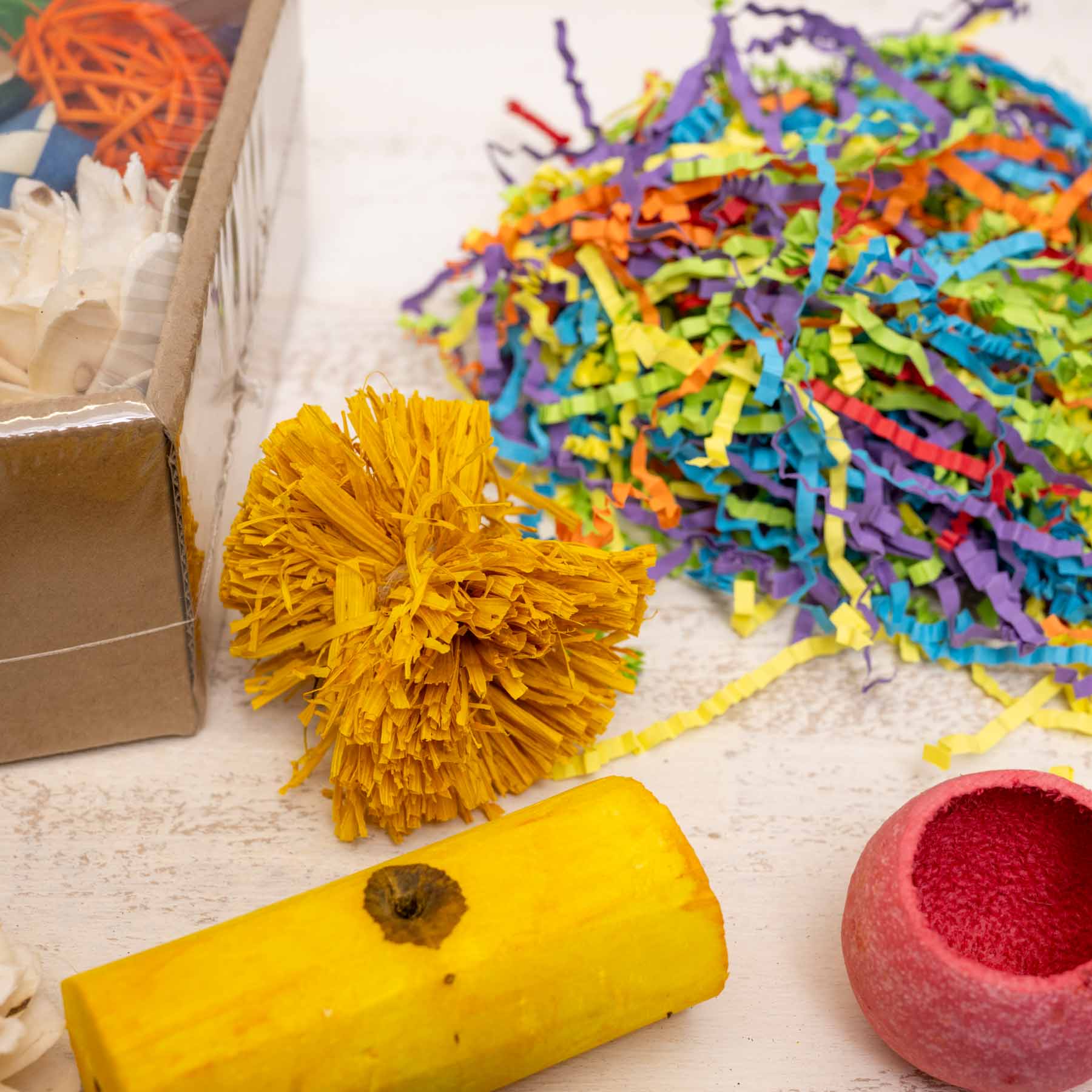 Detail - DIY Toy Gift Box – Kreative Spielzeugteile für Sittiche und kleine Papageien