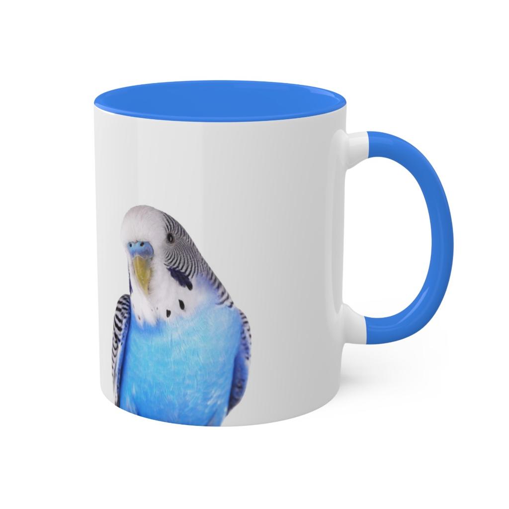 TK02  -  Tasse Motiv Wellensittich (blau)